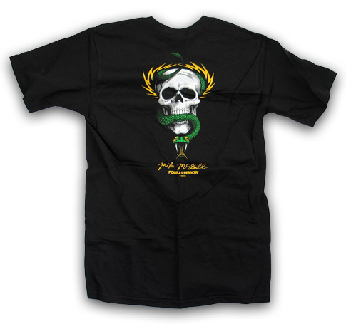 POWELL MCGILL SKULL & SNAKE BLACK SS XXL