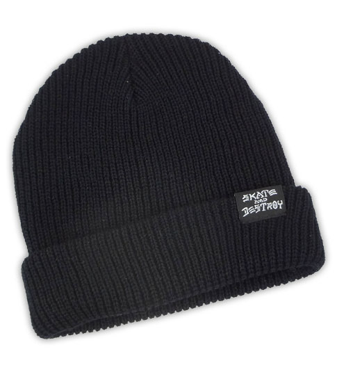 THRASHER SK8 GOAT/SKATE & DESTROY BEANIE BLACK