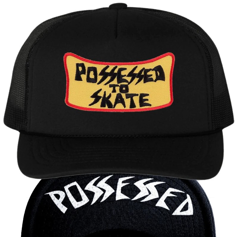 DOGTOWN X SUICIDAL SKATES POSSESSED TO SKATE PATCH FLIP MESH HAT BLACK