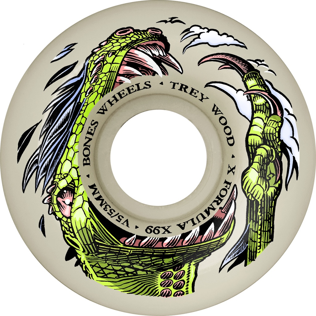 BONES X-FORMULA WOOD DINO-SORTAS V5 SIDECUT 53MM 99A (Set of 4)