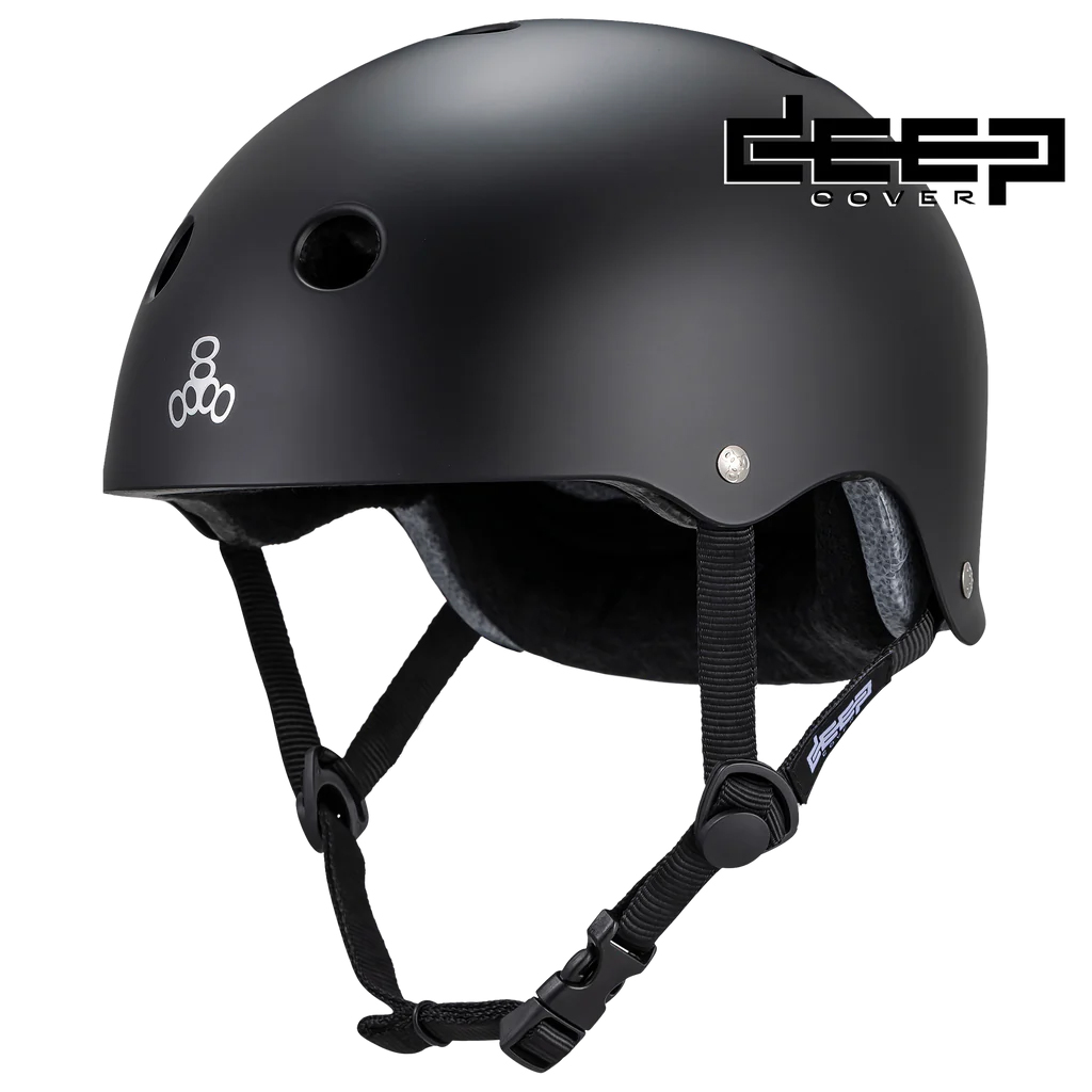 TRIPLE 8 HELMET CERTIFIED DEEP COVER BLACK MATTE XL/XXL