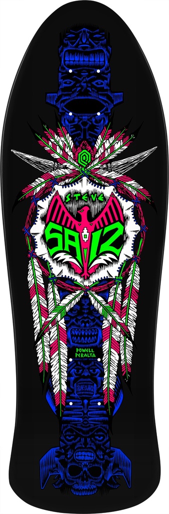 POWELL STEVE SAIZ TOTEM BLACKLIGHT REISSUE SHAPED DECK 10.0 X 30.81