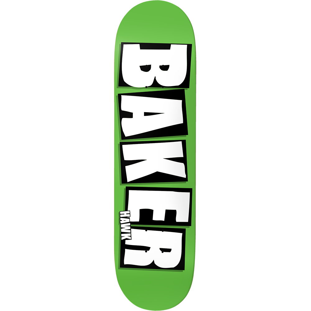 BAKER RILEY HAWK BRAND NAME NEON GREEN B2 DECK 8.5