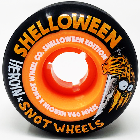 SNOT X HEROIN BOOGERTHANE SHELLOWEEN BLACK/ORANGE CORE 55MM 99A (Set of 4)