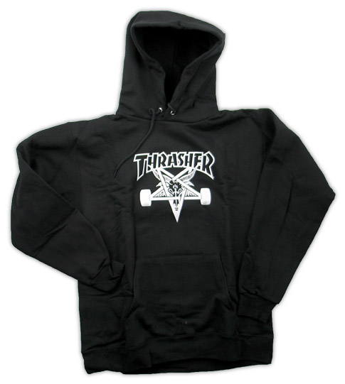 THRASHER SK8 GOAT BLACK HD/SWT L