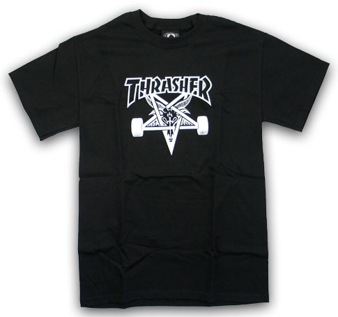 THRASHER SK8 GOAT BLACK SS L