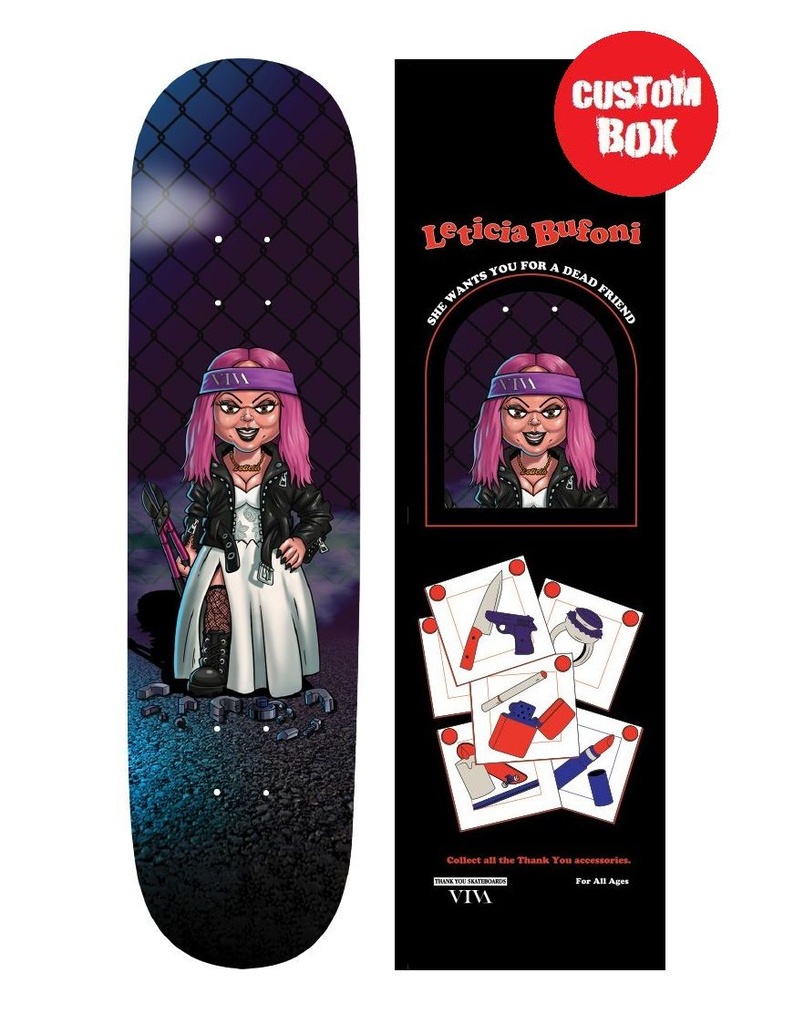 THANK YOU LETICIA BUFONI BUDDY GUEST DECK 8.25 WITH COLLECTOR BOX