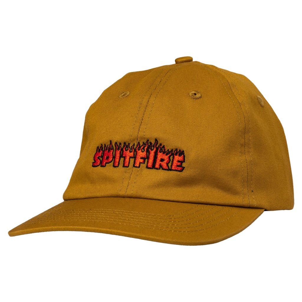 SPITFIRE LIL DEMONSEED SCRIPT SNAPBACK HAT TAN