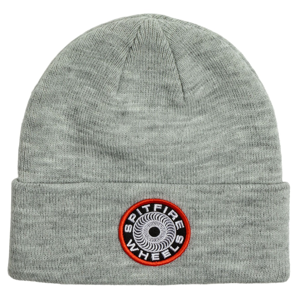 SPITFIRE CLASSIC 87 SWIRL PATCH CUFF BEANIE HEATHER GREY