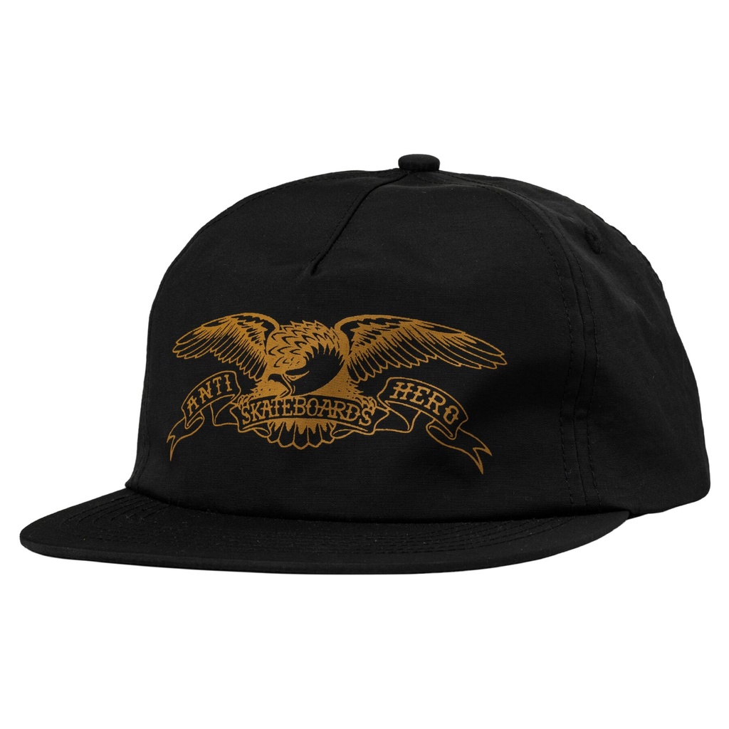 ANTI-HERO BASIC EAGLE SNAPBACK HAT BLACK/BROWN