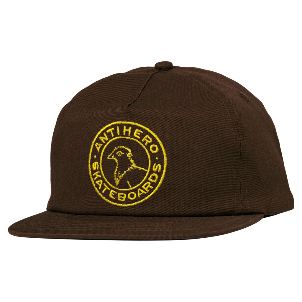 ANTI-HERO BASIC PIGEON SNAPBACK HAT DARK BROWN