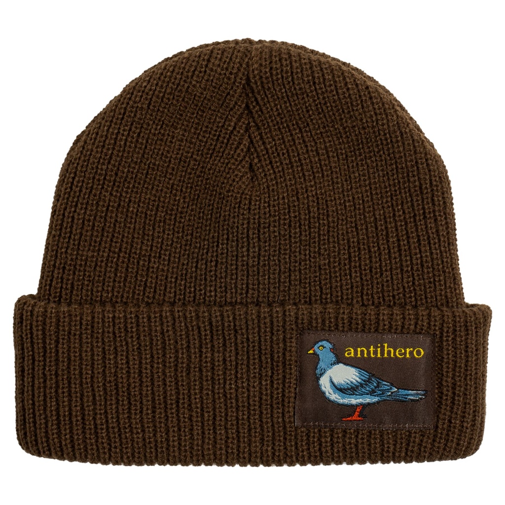 ANTI-HERO LIL PIGEON LABEL CUFF BEANIE BROWN