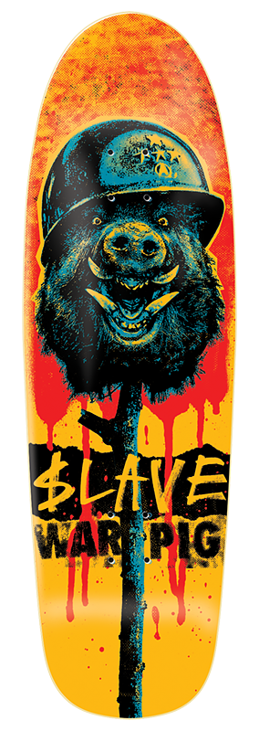 SLAVE TEAM WAR PIGS 2024 SHAPED DECK 9.5