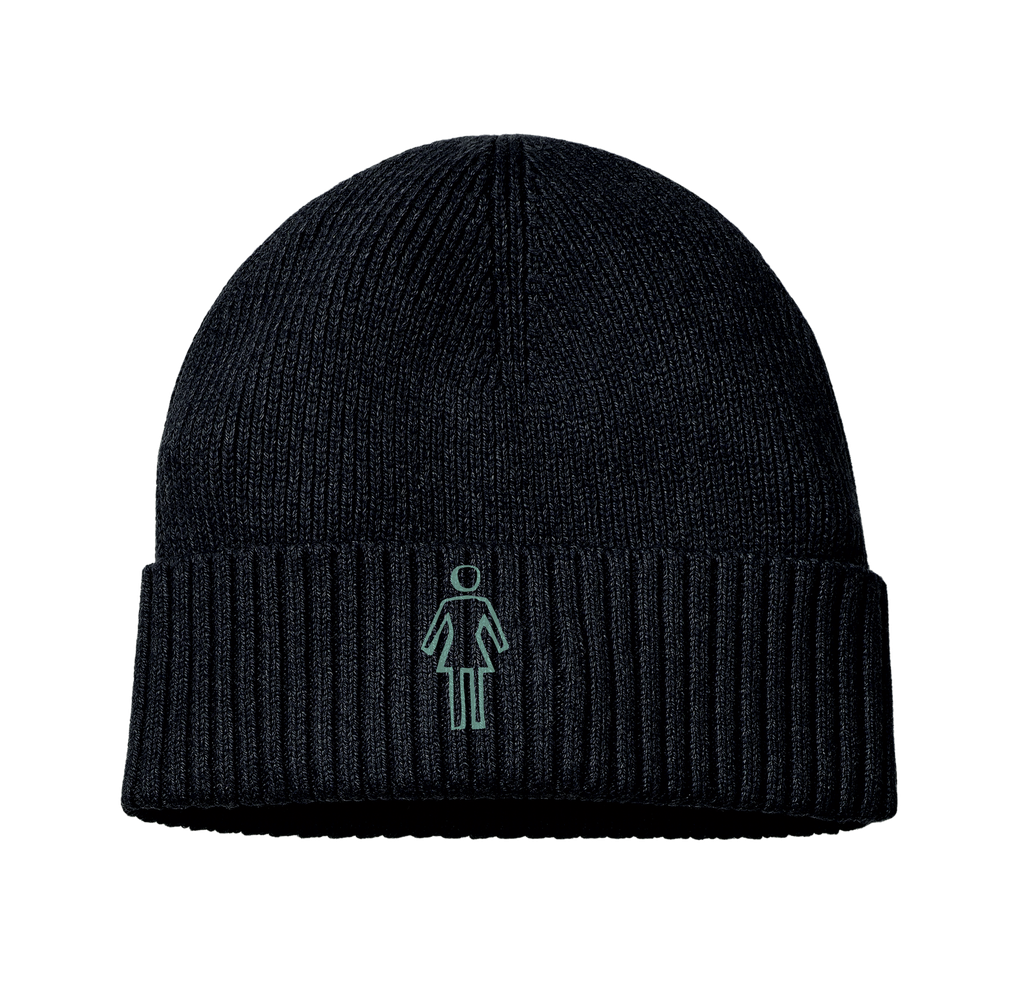 GIRL SUZU OG ROLL UP BEANIE BLACK