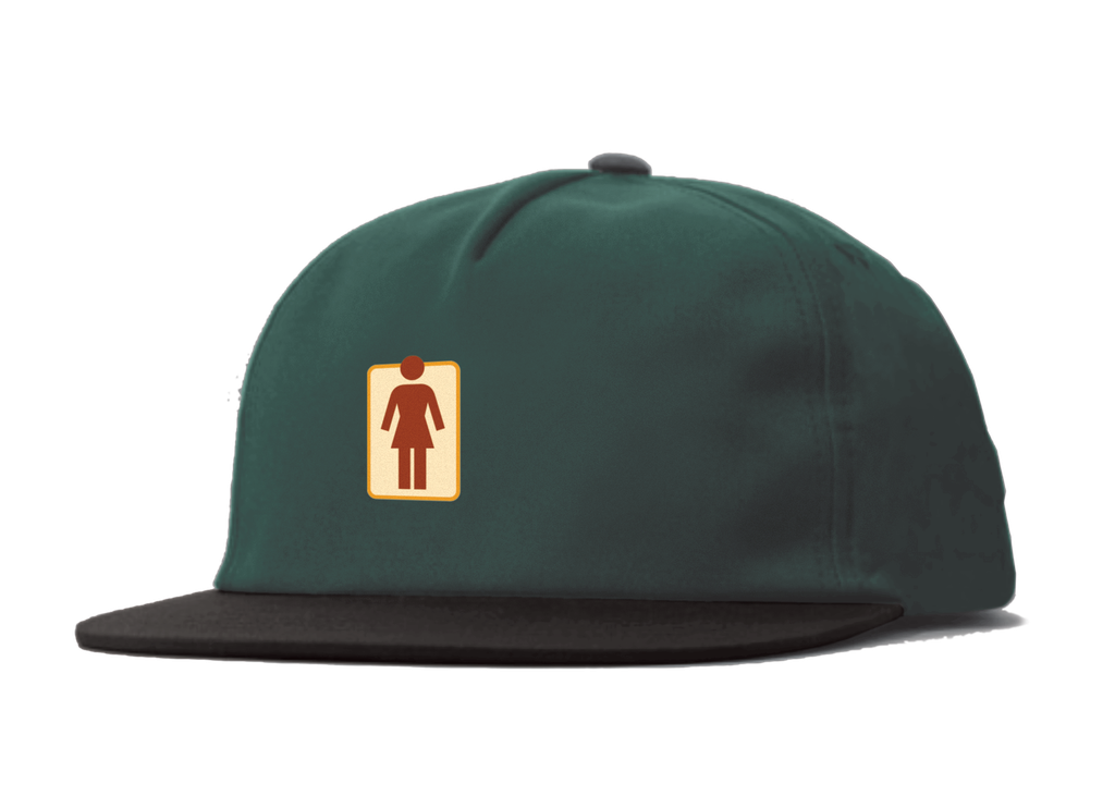 GIRL OG NATURALS 5 PANEL HAT FOREST GREEN/BLACK