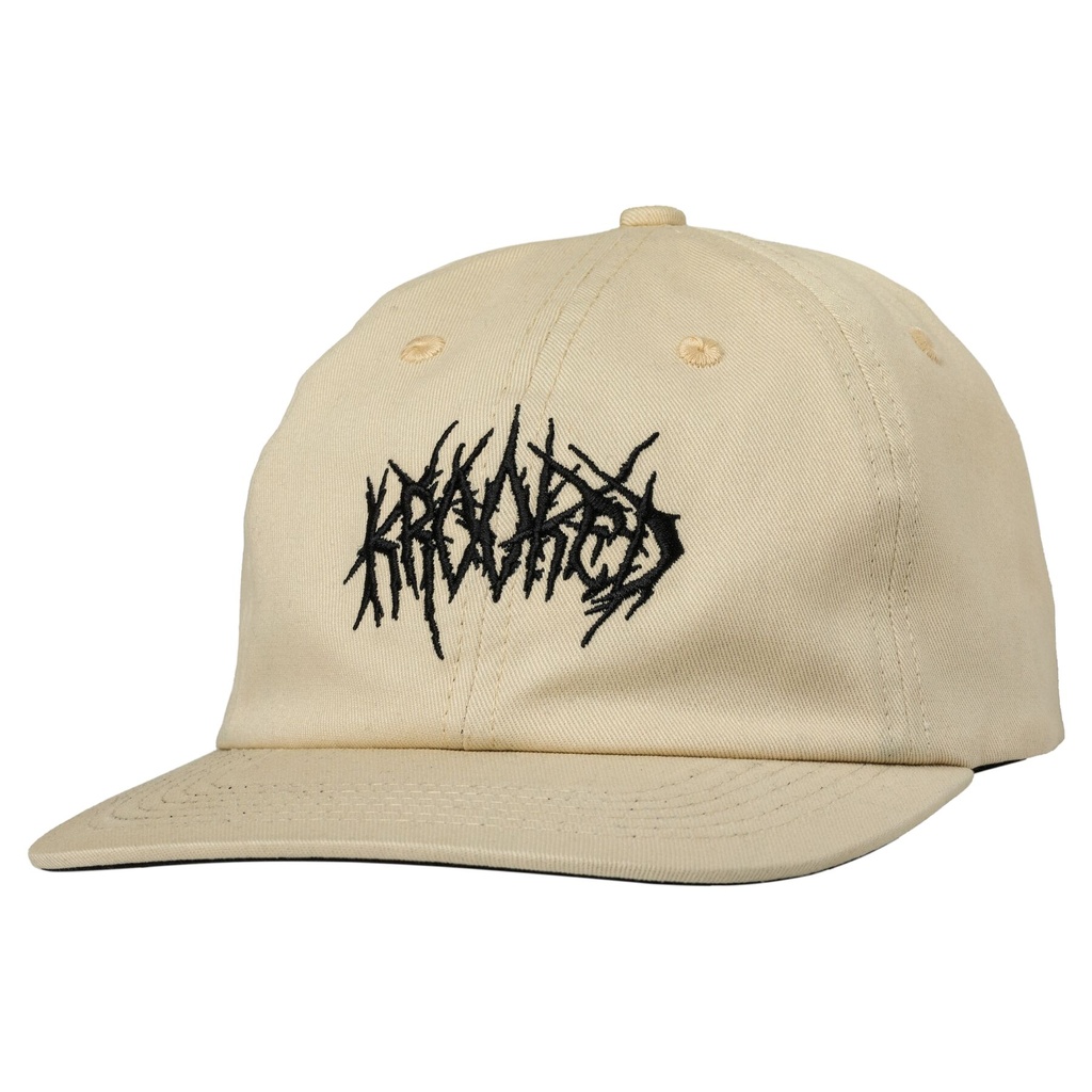 KROOKED NECRO SCRIPT STRAPBACK HAT OFF WHITE