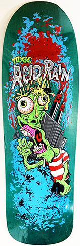 TOXIC TEAM ACID RAIN MOOSE SHAPED DECK 10.00 X 32.25 (HAND SCREENED ASSORTED COLORS)