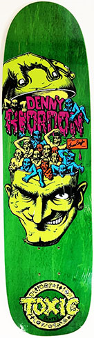 TOXIC DENNY RIORDON ASSORTED STAINS OG FREESTYLE DECK 7.30 X 27.75 (HAND SCREENED)