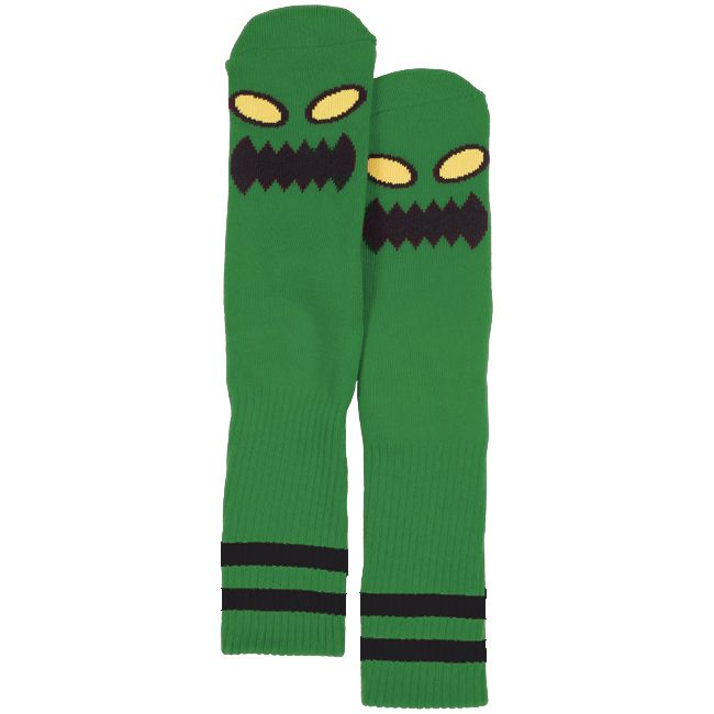 TOY MACHINE MONSTER FACE SOCKS GREEN