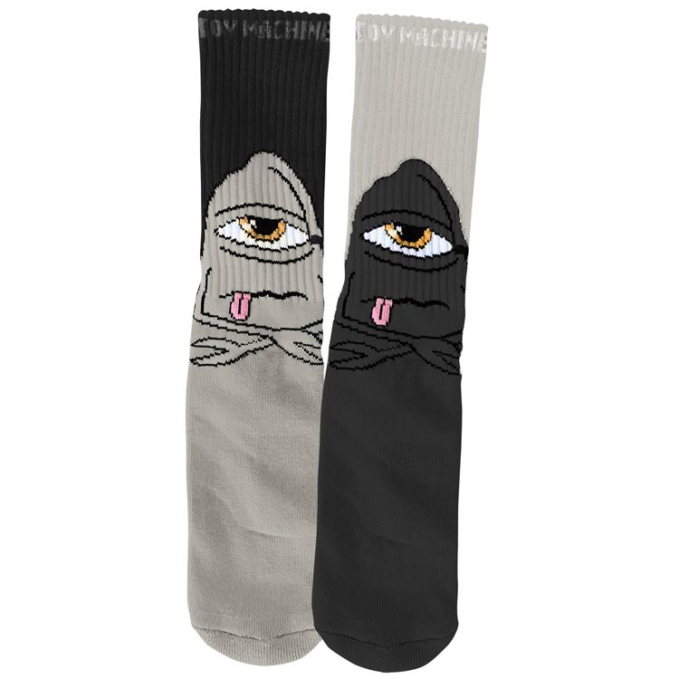 TOY MACHINE BORED SECT SOCKS BLACK/GREY