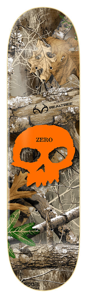 ZERO TEAM REAL TREE SINGLE SKULL ORANGE DECK 8.25