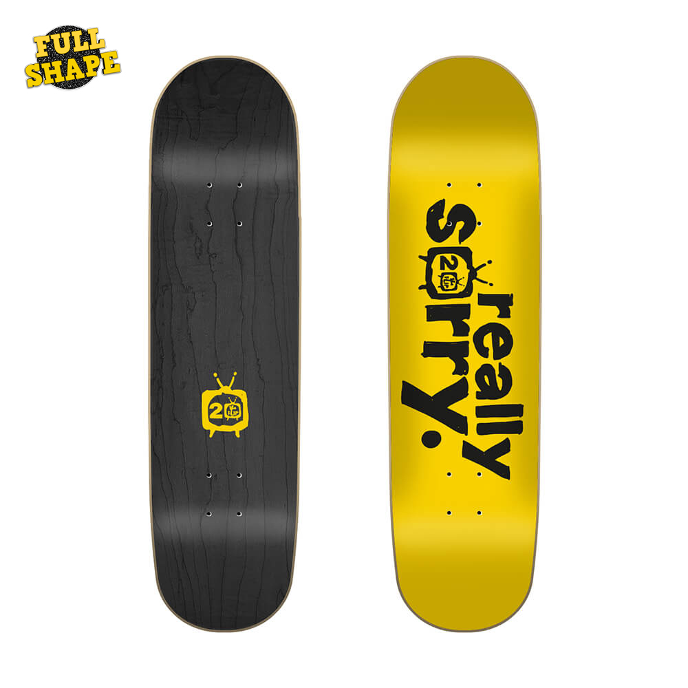 FLIP TEAM SCRIBBLE LOGO YELLOW DECK 8.25