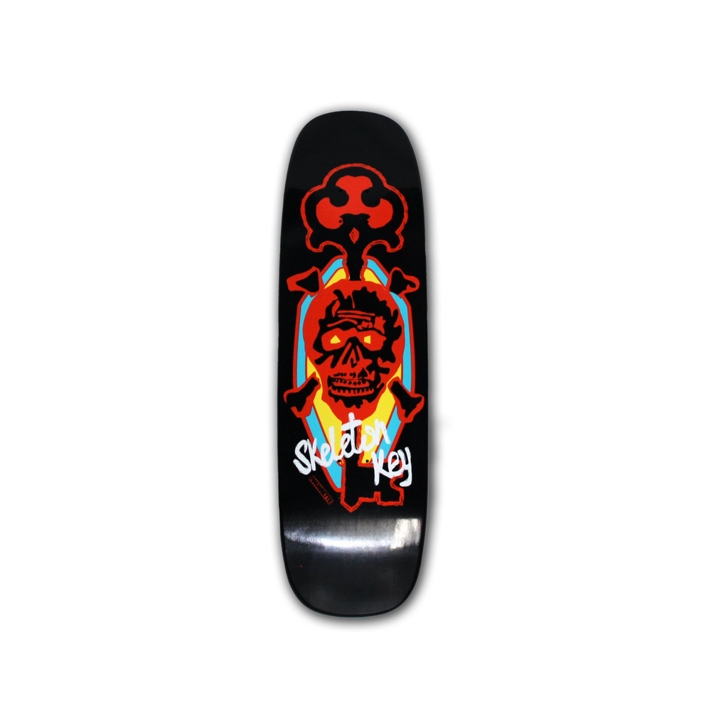 SKELETON KEY DARREN NAVARETTE SKATE OR DIE SHAPED DECK 9.02 X 32.86