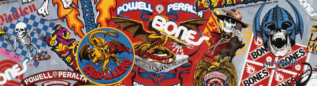 POWELL PERALTA  9" X 33" COLLAGE 3 WHITE SHEET