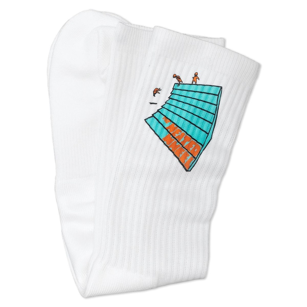 THE HEATED WHEEL SLAM TIME PREMIUM SOCKS WHITE