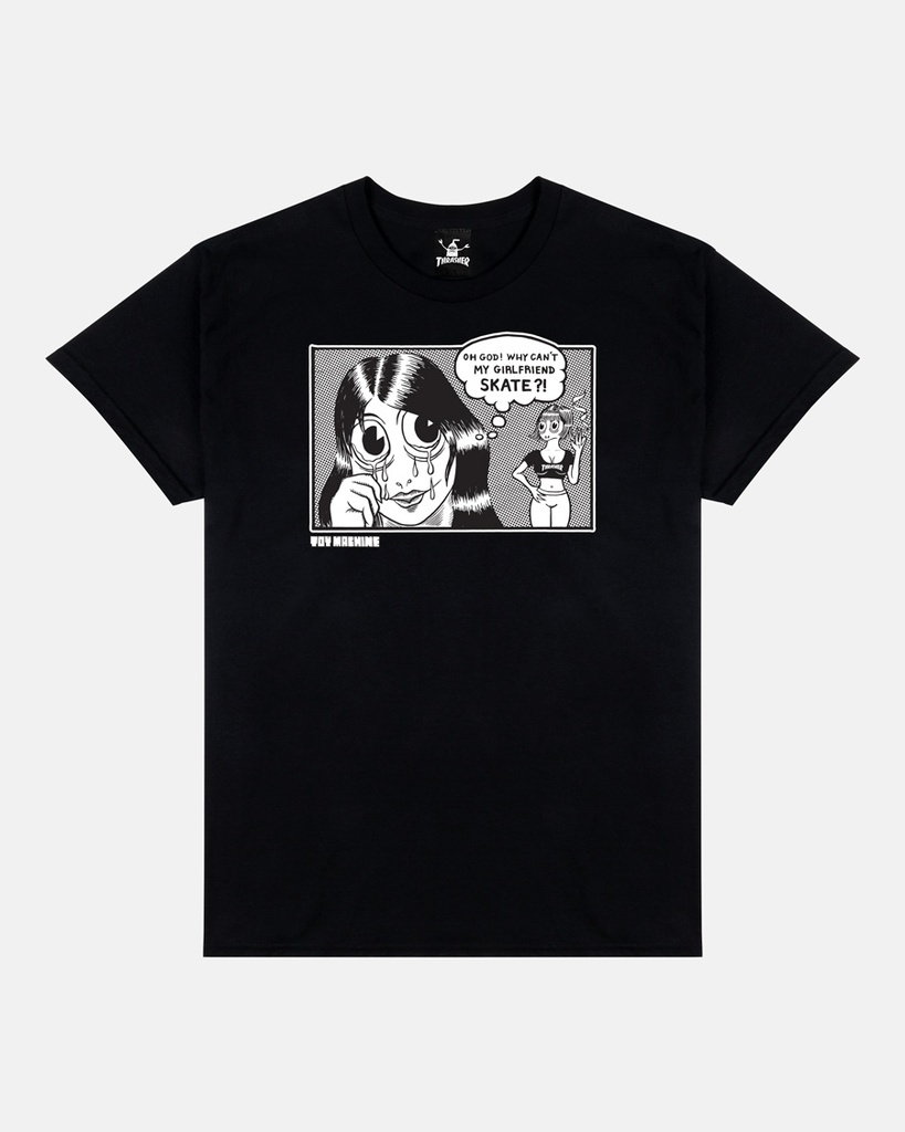 THRASHER X TOY MACHINE GIRLFRIEND BLACK SS XL