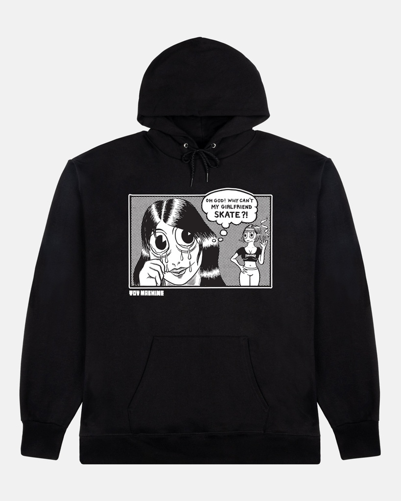 THRASHER X TOY MACHINE GIRLFRIEND BLACK HD/SWT M