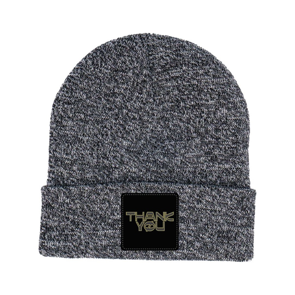 THANK YOU STRICTLY BEANIE DARK HEATHER GREY