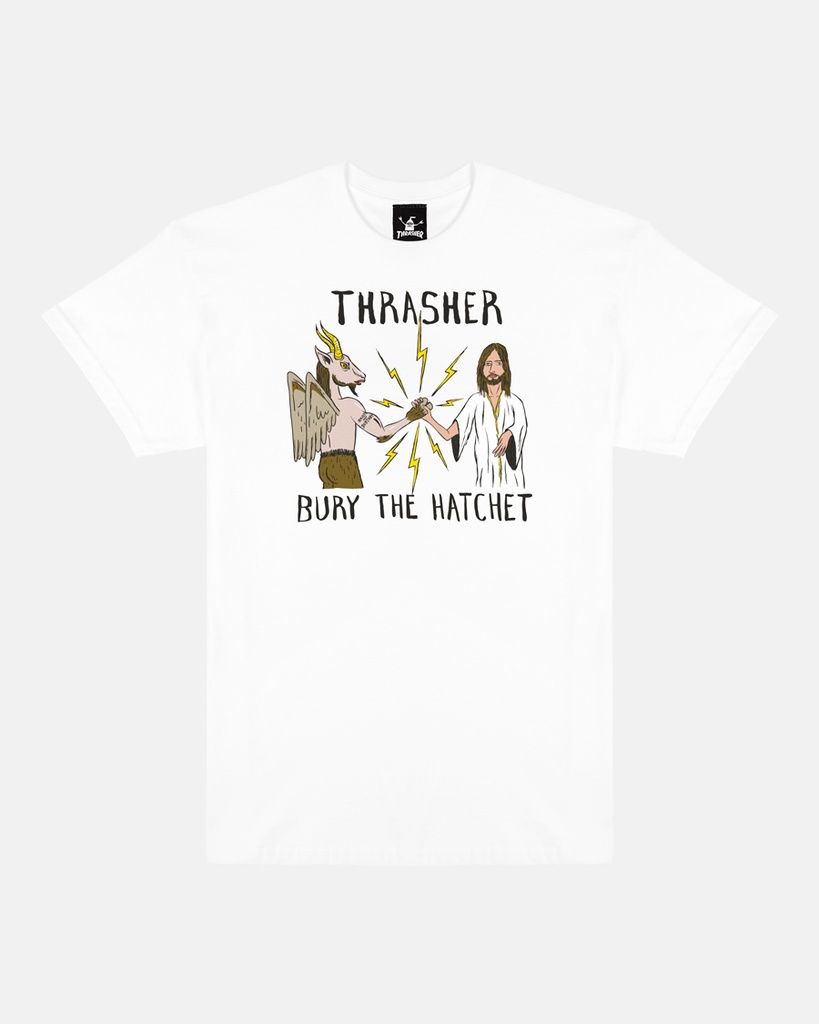 THRASHER X TOY MACHINE B.T.H. WHITE SS L