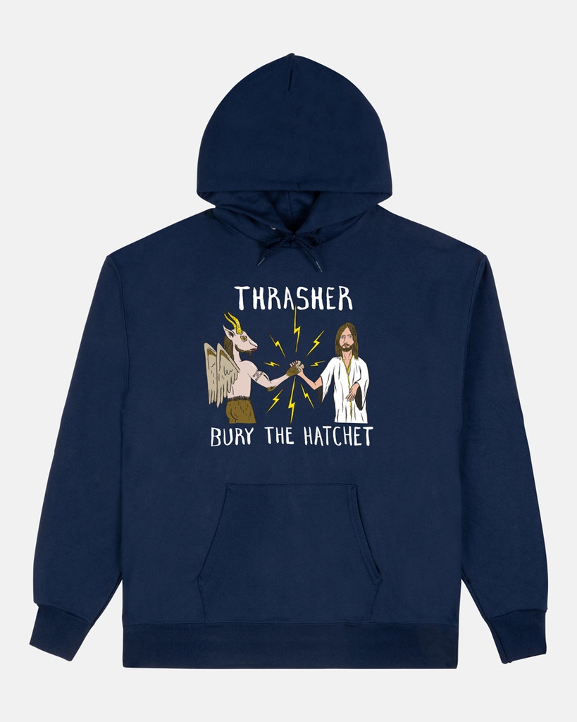 THRASHER X TOY MACHINE B.T.H. NAVY HD/SWT M