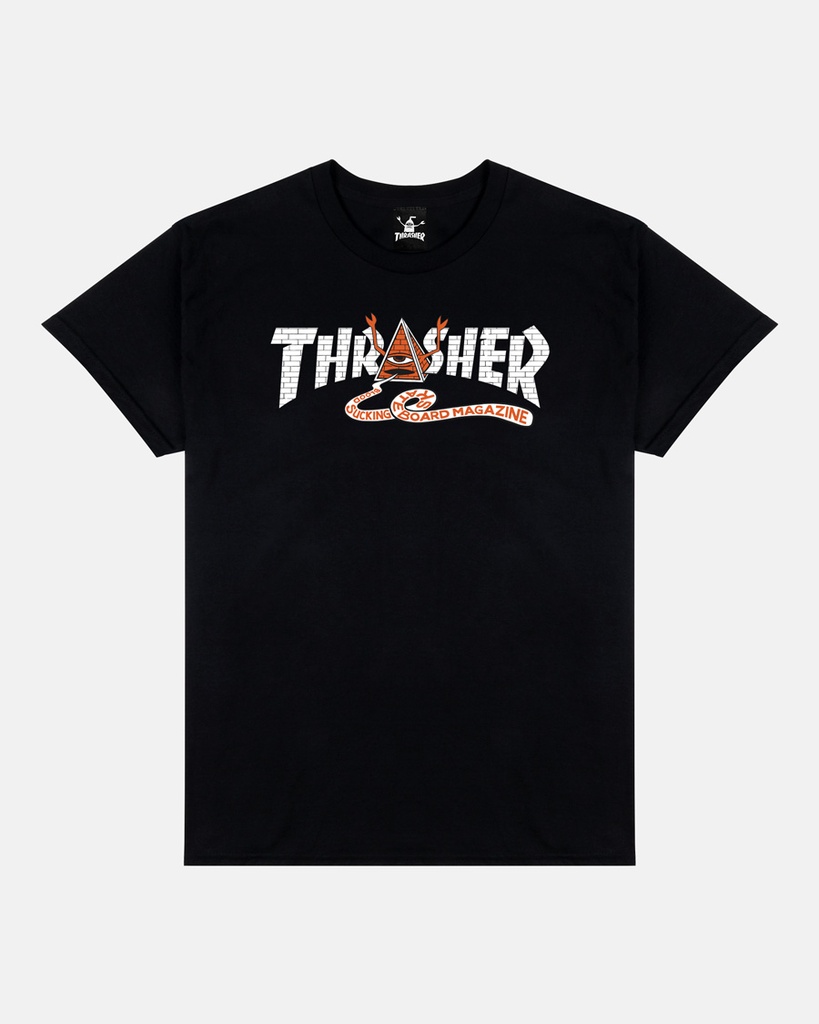 THRASHER X TOY MACHINE PYRAMID BLACK SS M