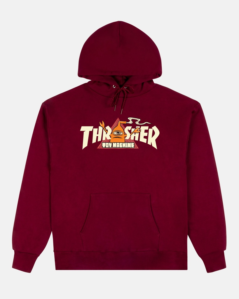 THRASHER X TOY MACHINE VORTEX MAROON HD/SWT M