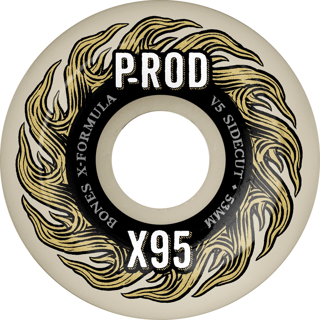 BONES X-FORMULA P-ROD PRO V5 SIDECUT 53MM 95A (Set of 4)