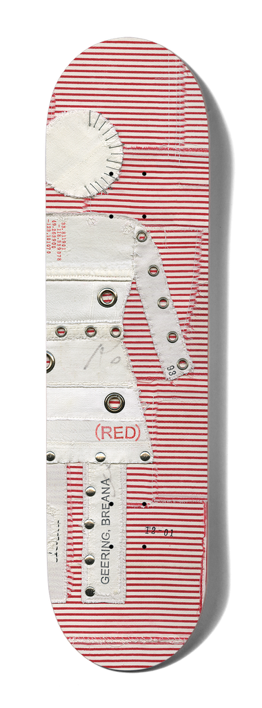 GIRL GEERING (RED) STRIPE DECK 8.0