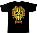 DOGTOWN CROSS LOGO RASTA BLACK SS M