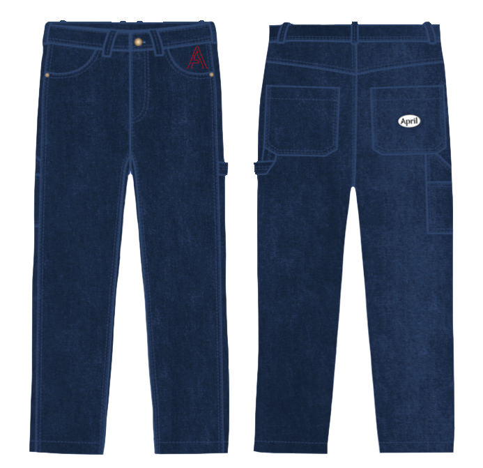 APRIL BLUE CARPENTER JEANS 32