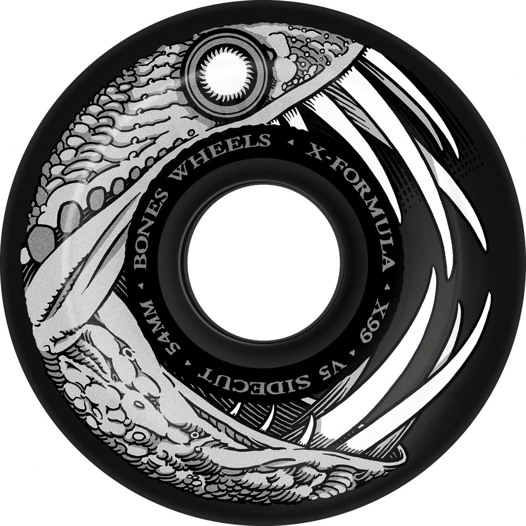 BONES X-FORMULA DARK WATERS BLACK V5 SIDECUT 54MM 99A (Set of 4)