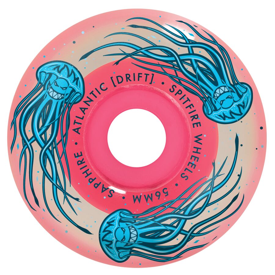 SPITFIRE SAPPHIRE X ATLANTIC DRIFT RADIAL PINK/CLEAR 56MM 90D (Set of 4)