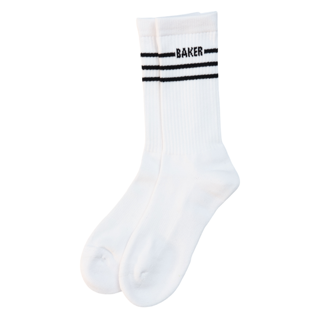 BAKER MINI STRIPE SOCKS WHITE