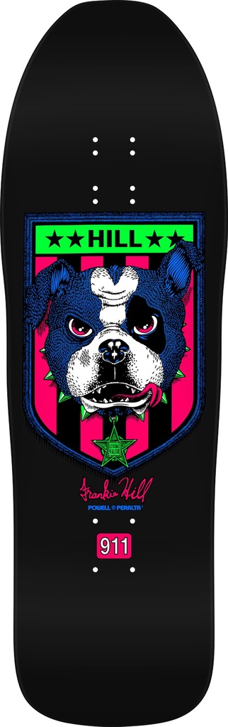 POWELL FRANKIE HILL BULLDOG BLACKLIGHT SHAPED DECK 10.0 X 31.50