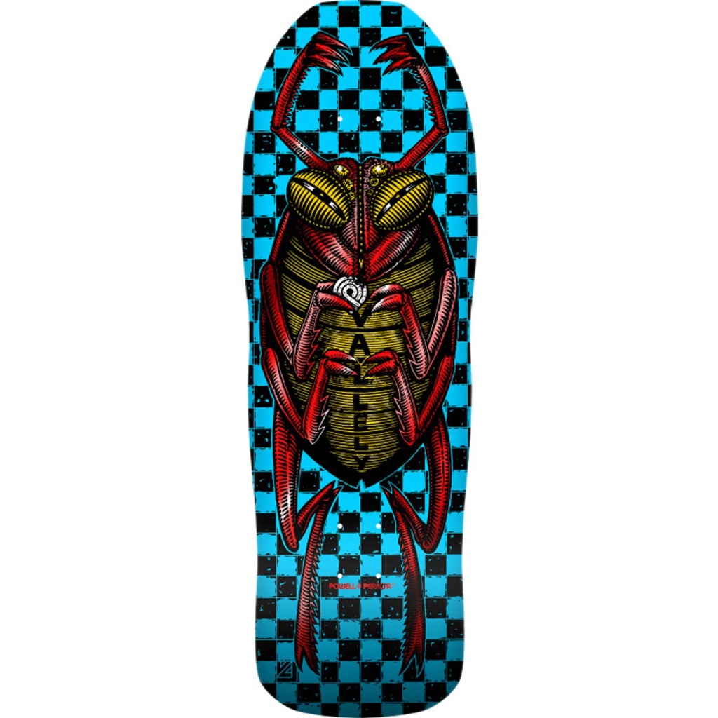 POWELL MIKE VALLELY BUG BLUE/RED FOIL SHAPED DECK 10.0 X 30.25