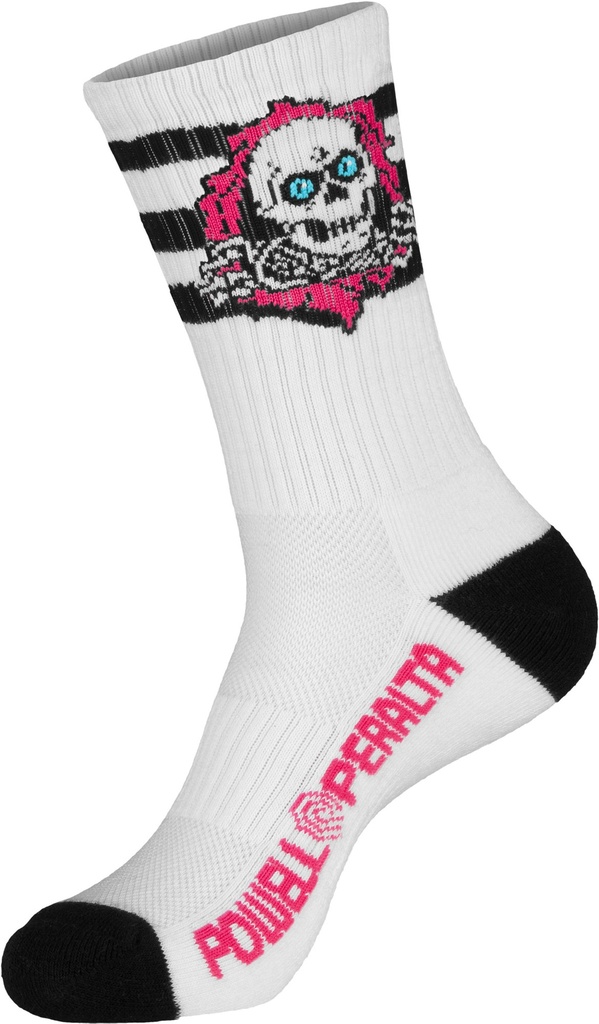 POWELL RIPPER RIP STRIPES PINK/BLACK/WHITE SOCKS