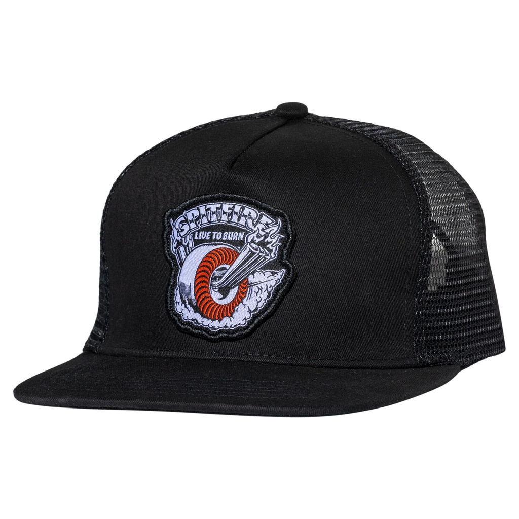 SPITFIRE BURNOUT SNAPBACK HAT BLACK