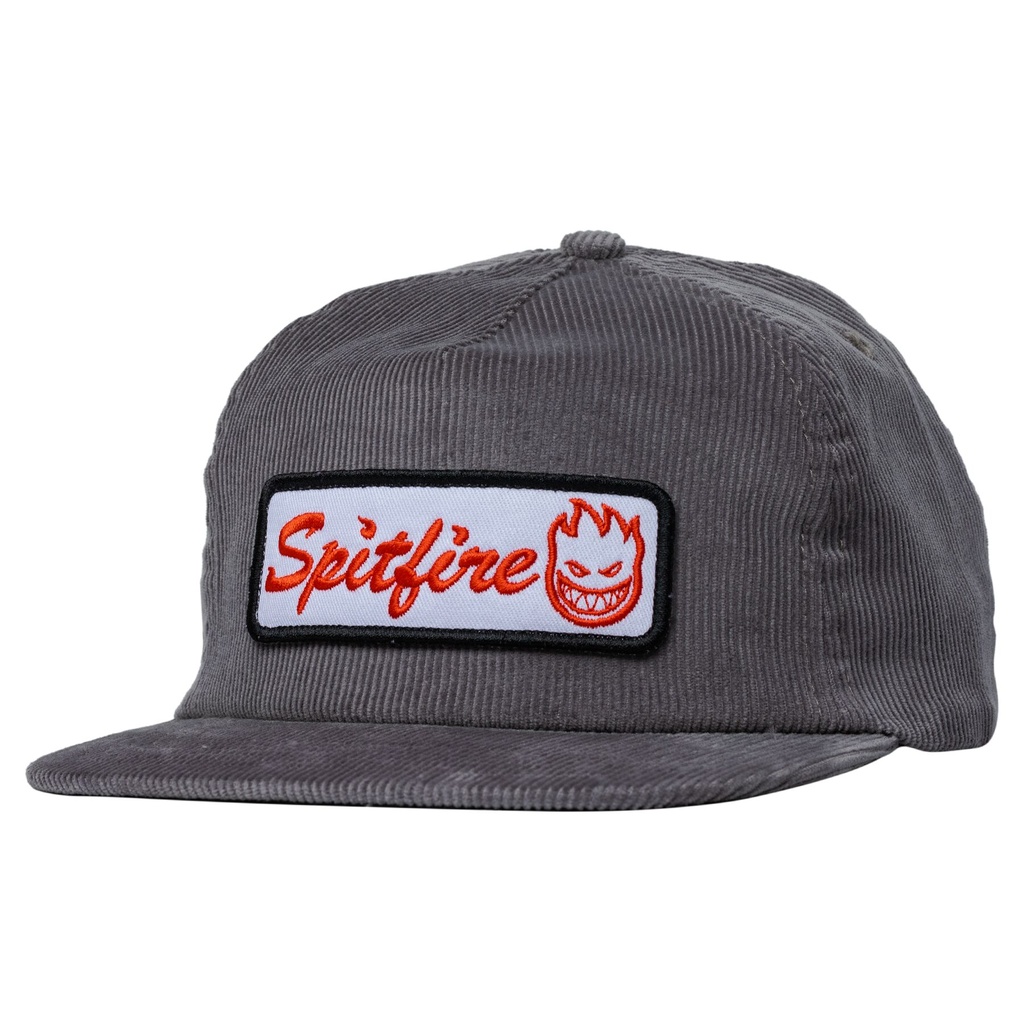 SPITFIRE COURIER PATCH SNAPBACK HAT CHARCOAL/WHITE