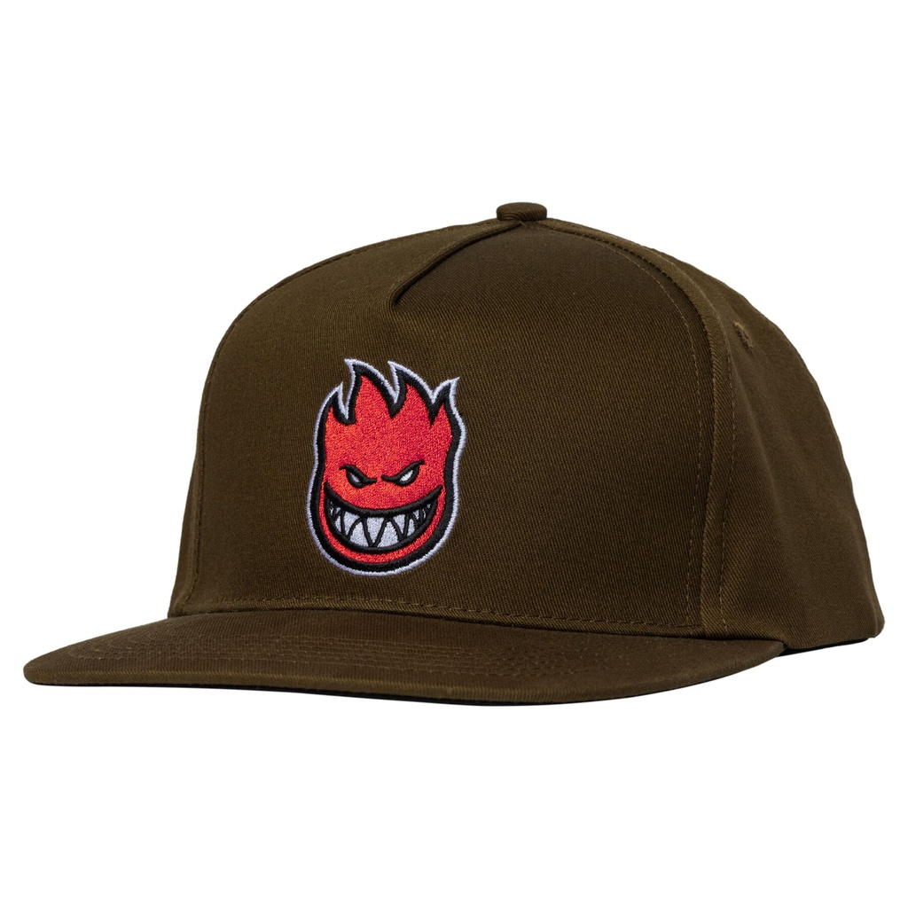 SPITFIRE BIGHEAD FILL SNAPBACK HAT BROWN/RED