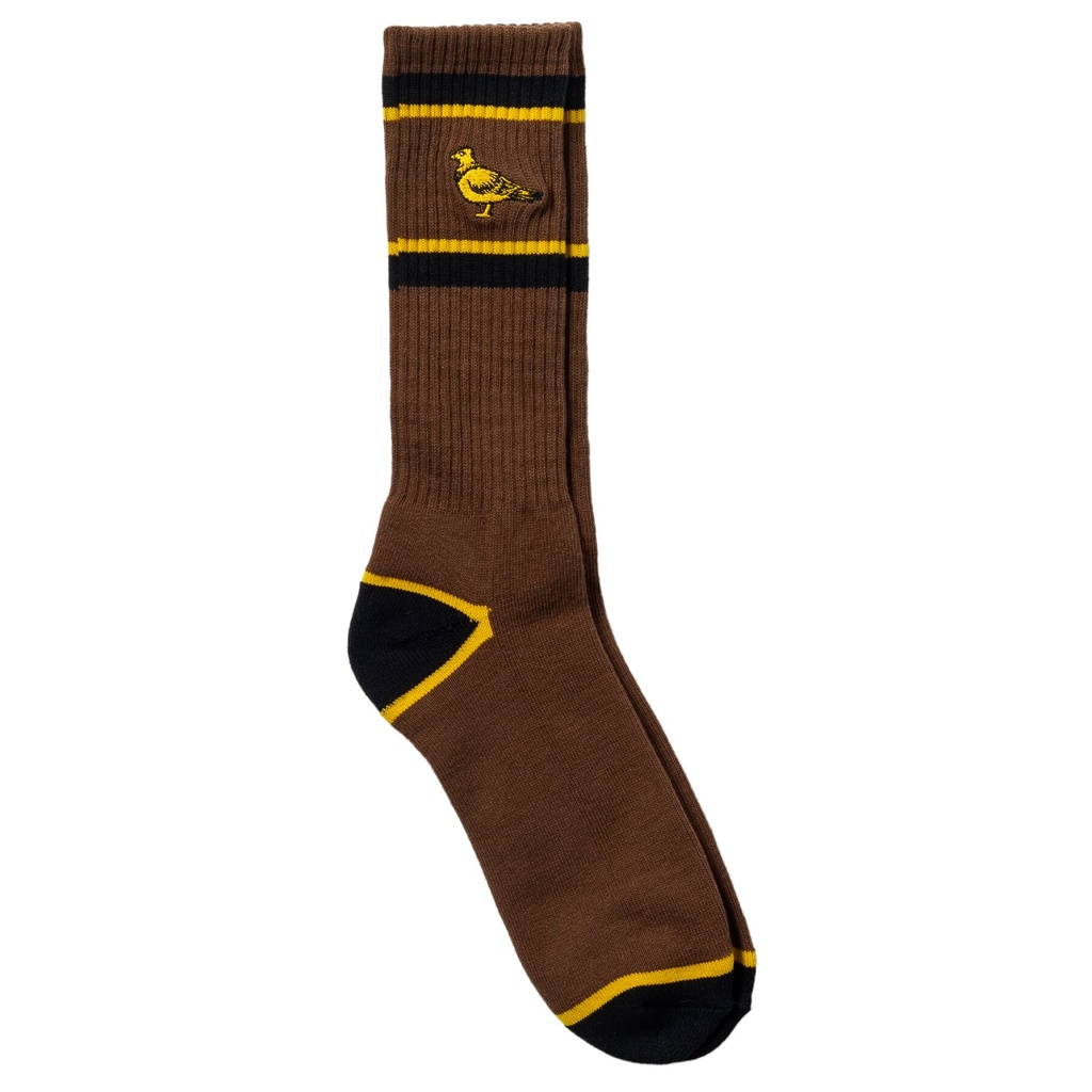 ANTI-HERO BASIC PIGEON EMB SOCKS BROWN/YELLOW